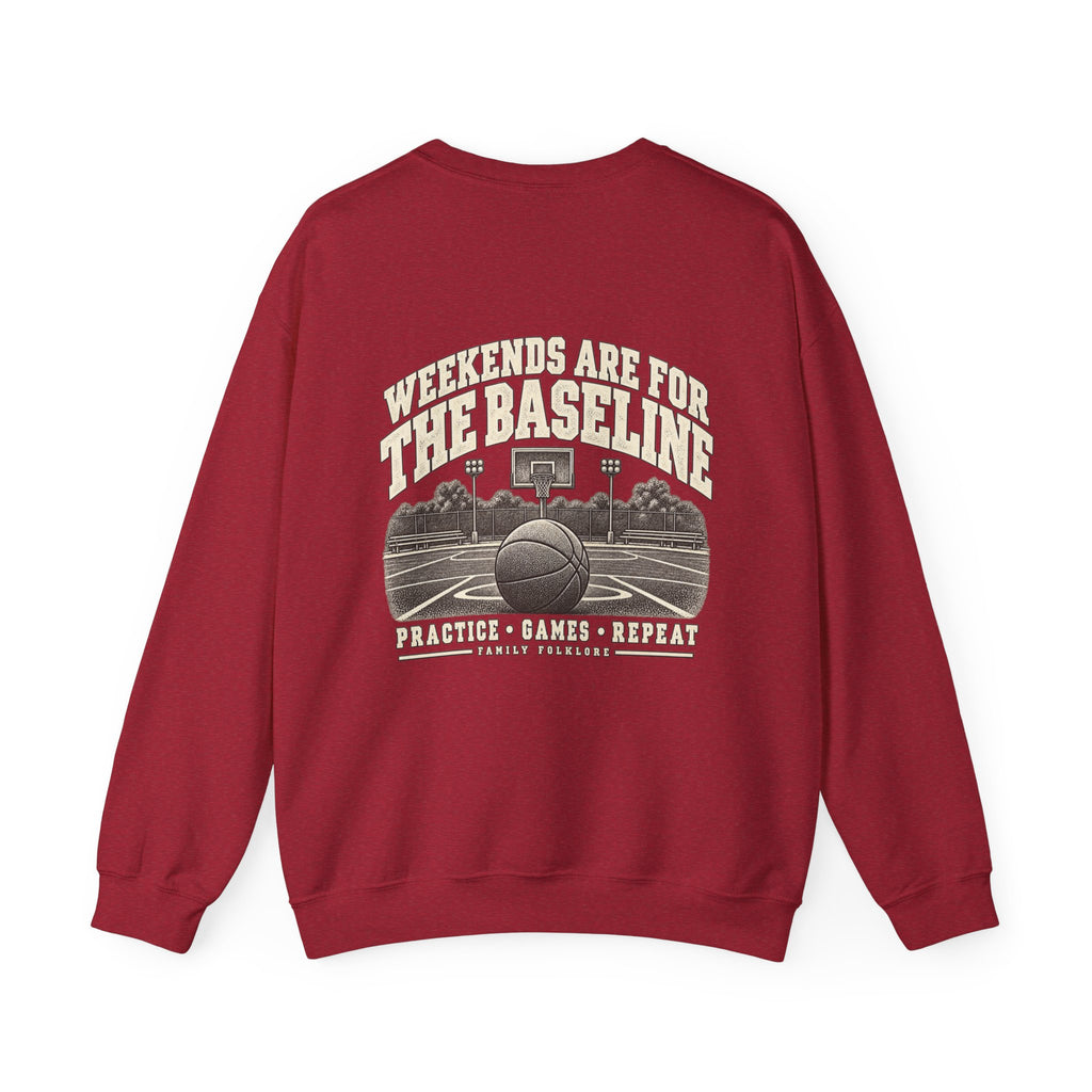 Weekends Are for the Baseline Basketball Sweatshirt | Family Folklore™