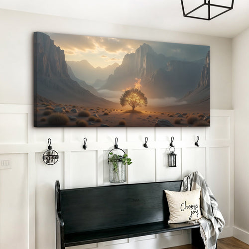 Burning Bush Christian Canvas Wall Art