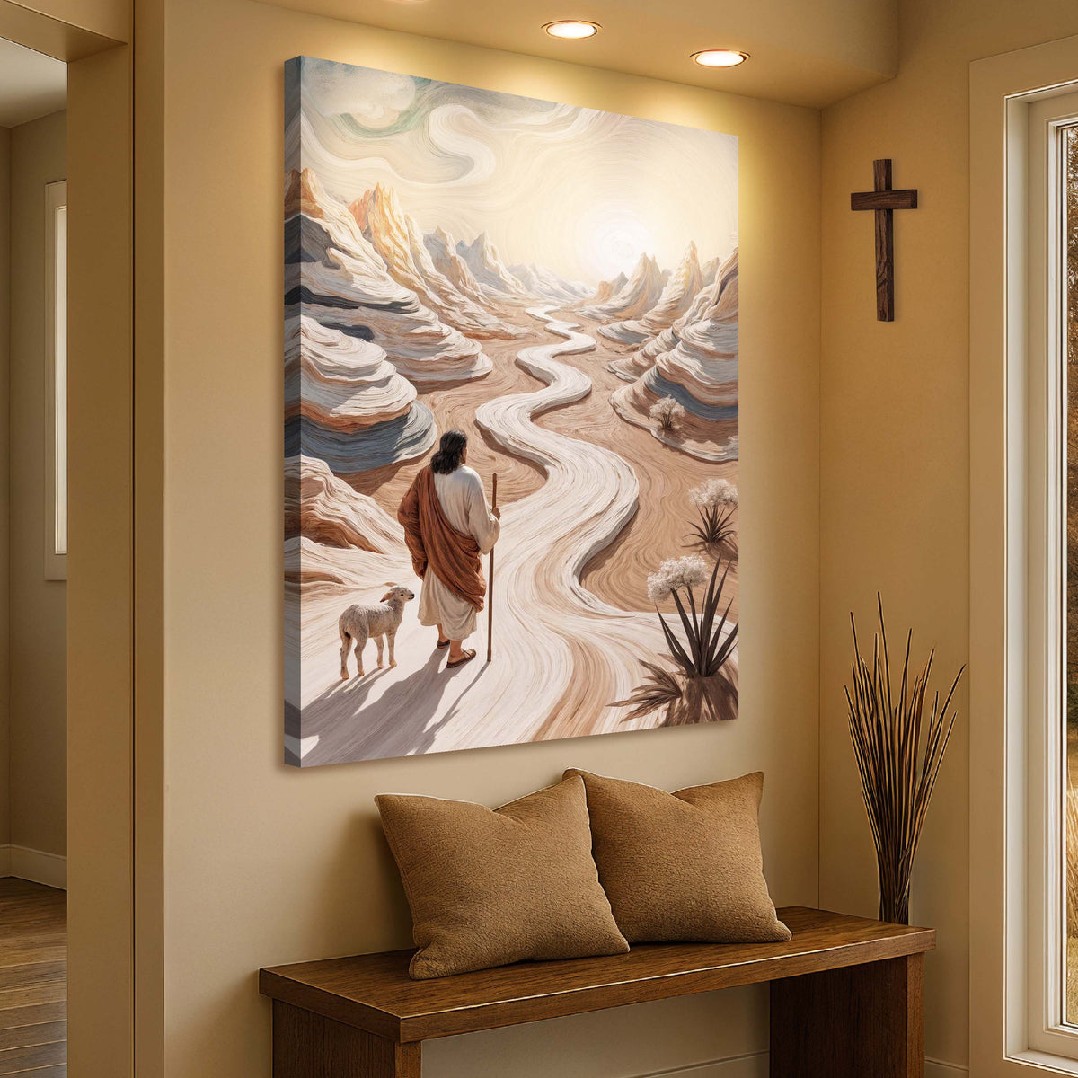 Parable of the Lost Sheep Christian Canvas Wall Art
