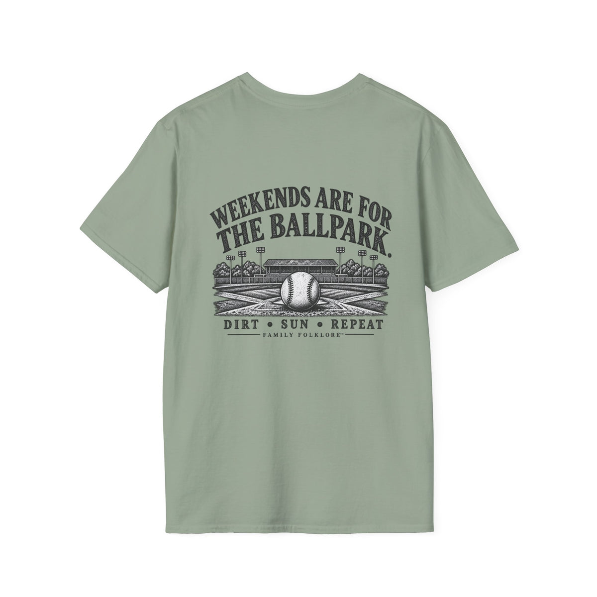 Weekends Are for the Ballpark Baseball T-Shirt | Family Folklore™