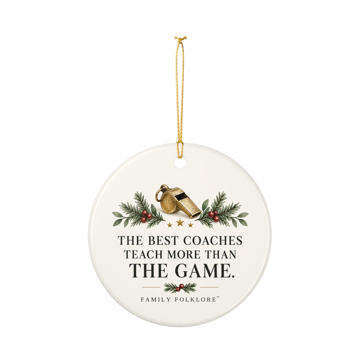 Personalized Baseball Coach Christmas Ornament, Custom Coach Name & Year, Baseball Coach Gift, Team Thank You Gift