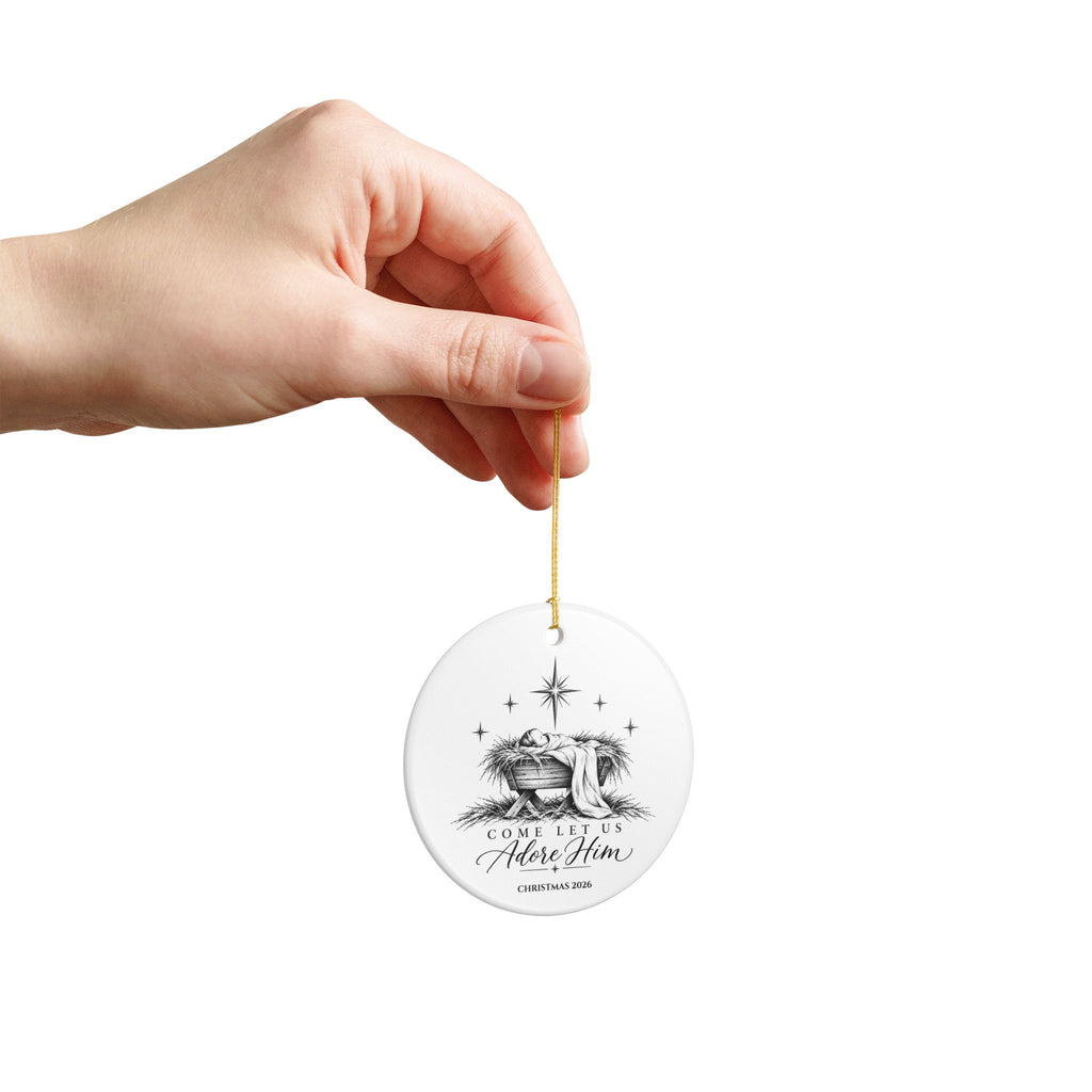 Personalized Manger Christmas Ornament — Isaiah 9:6