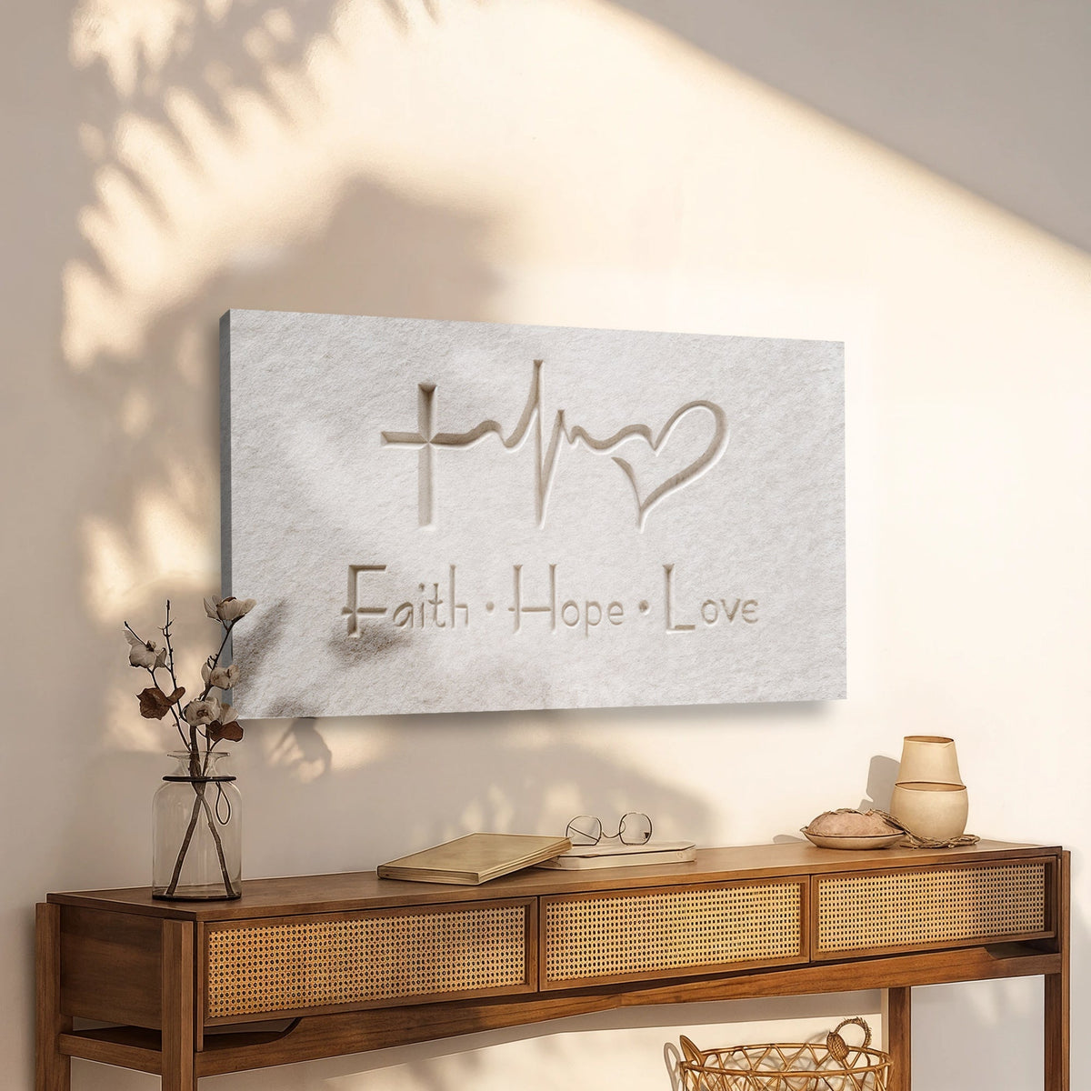 Faith, Hope & Love Christian Canvas Wall Art