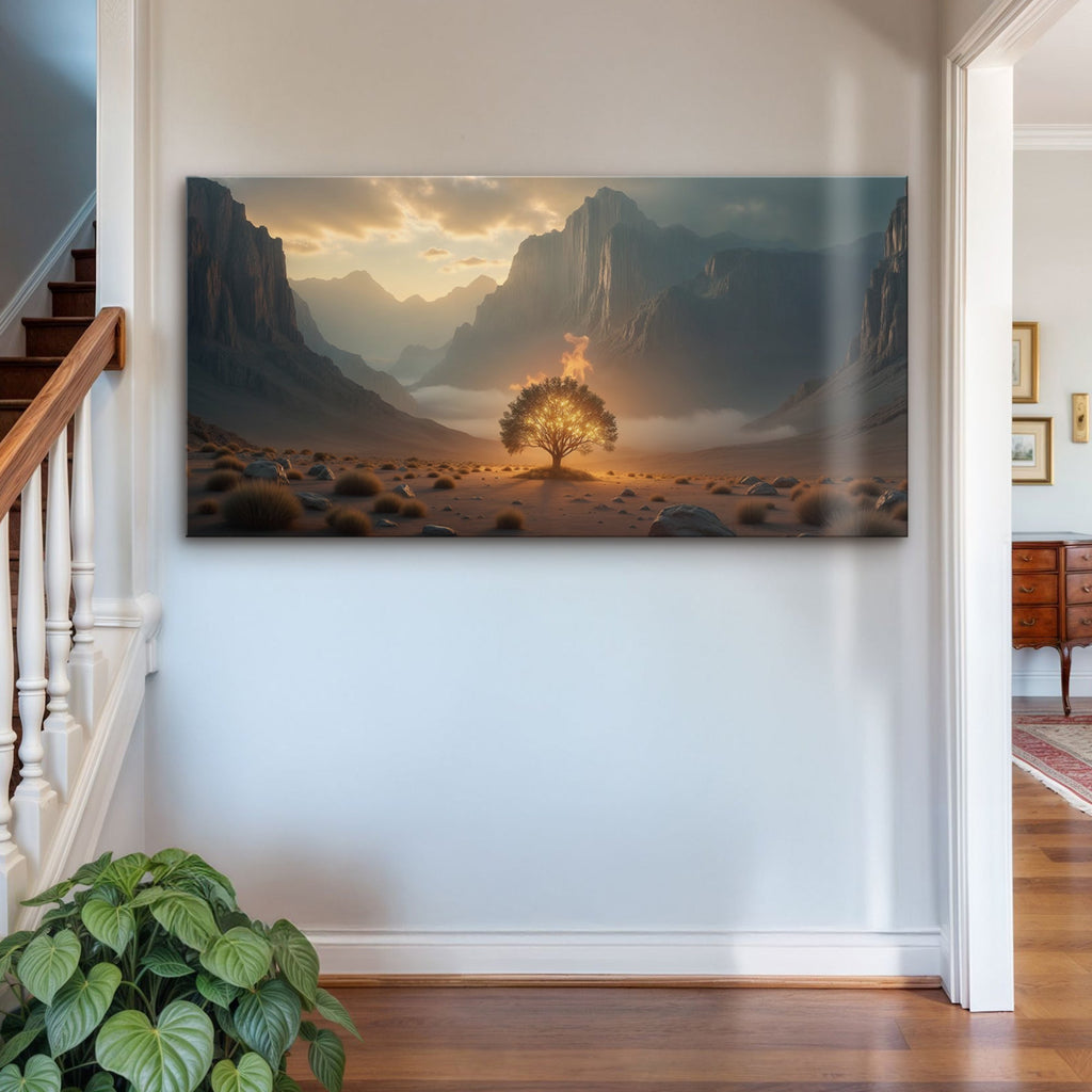 Burning Bush Christian Canvas Wall Art