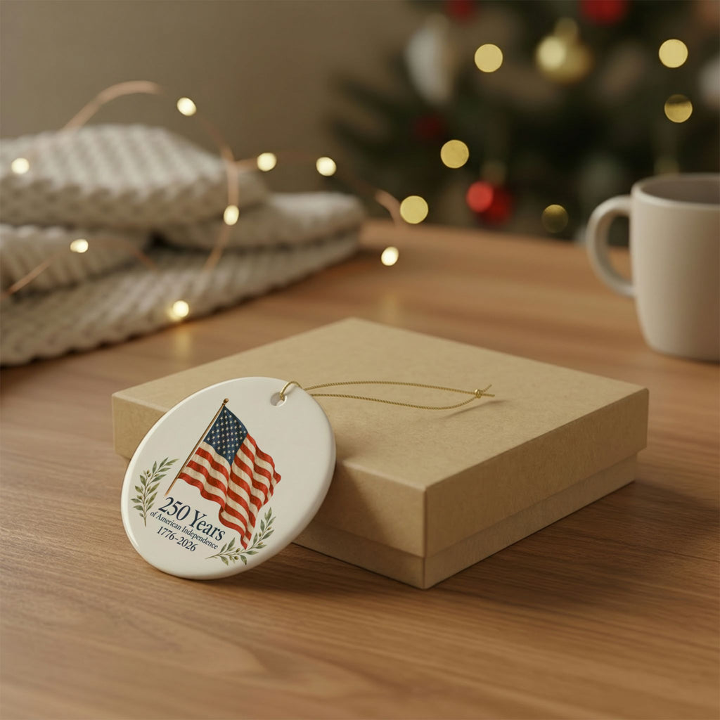 America’s 250th Anniversary Ornament | Heritage Flag Keepsake | 1776–2026