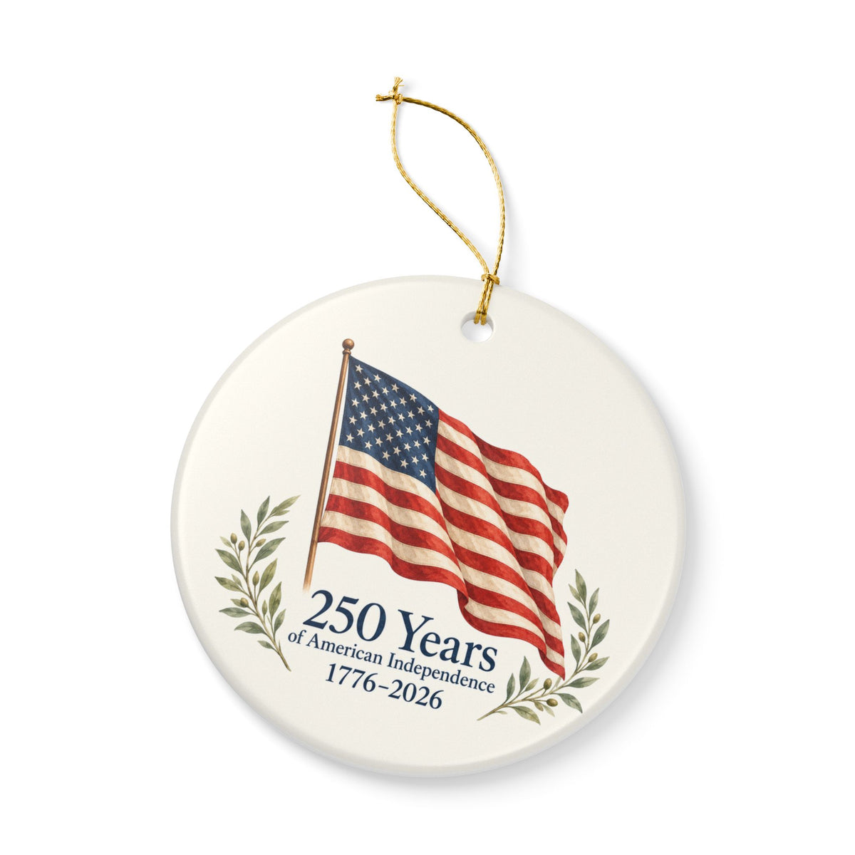 America’s 250th Anniversary Ornament | Heritage Flag Keepsake | 1776–2026