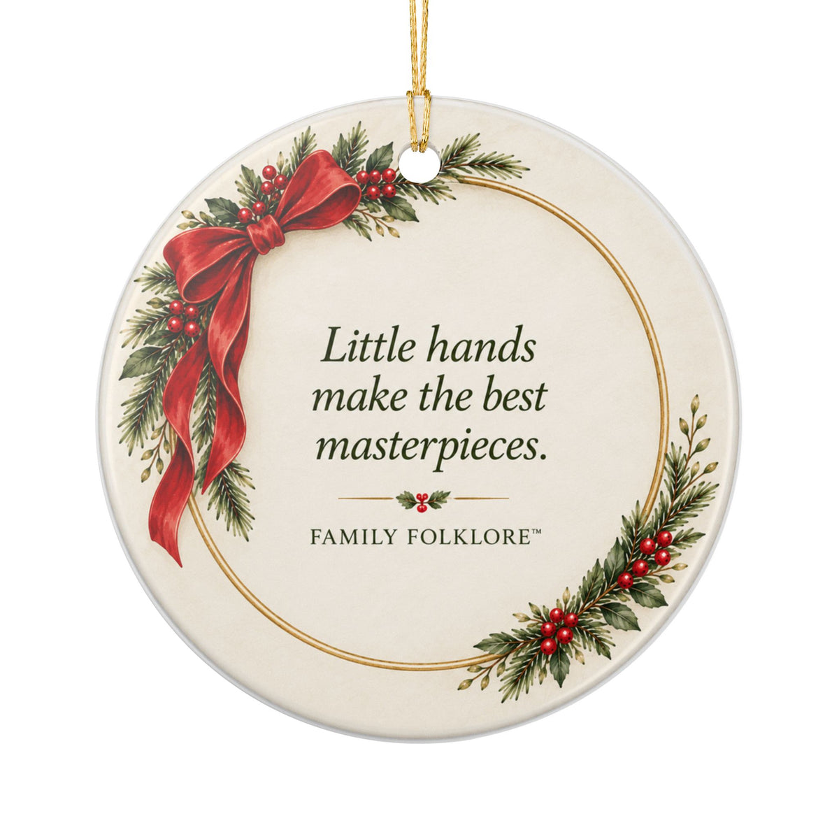 Personalized Kids Artwork or Photo Christmas Ornament – Name & Year Keepsake