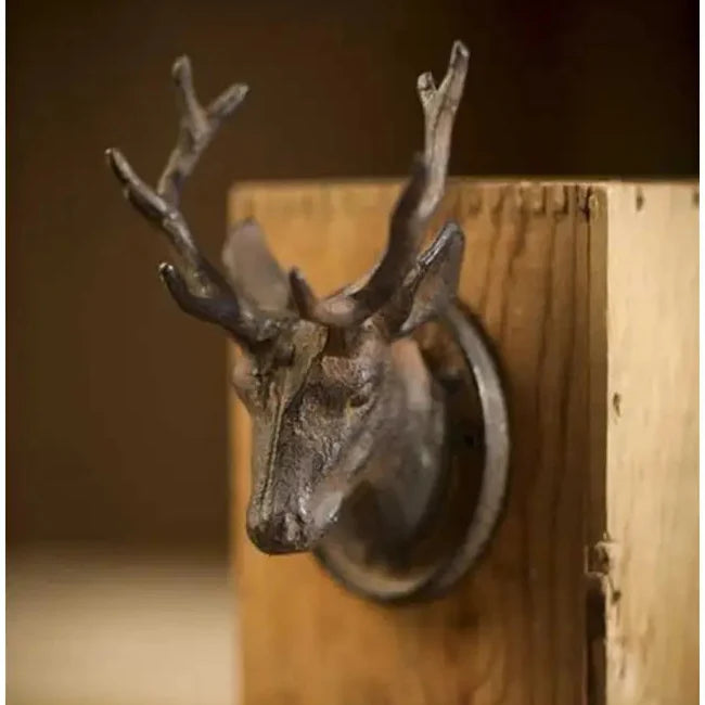 Cast Iron Stag Head Wall Decor