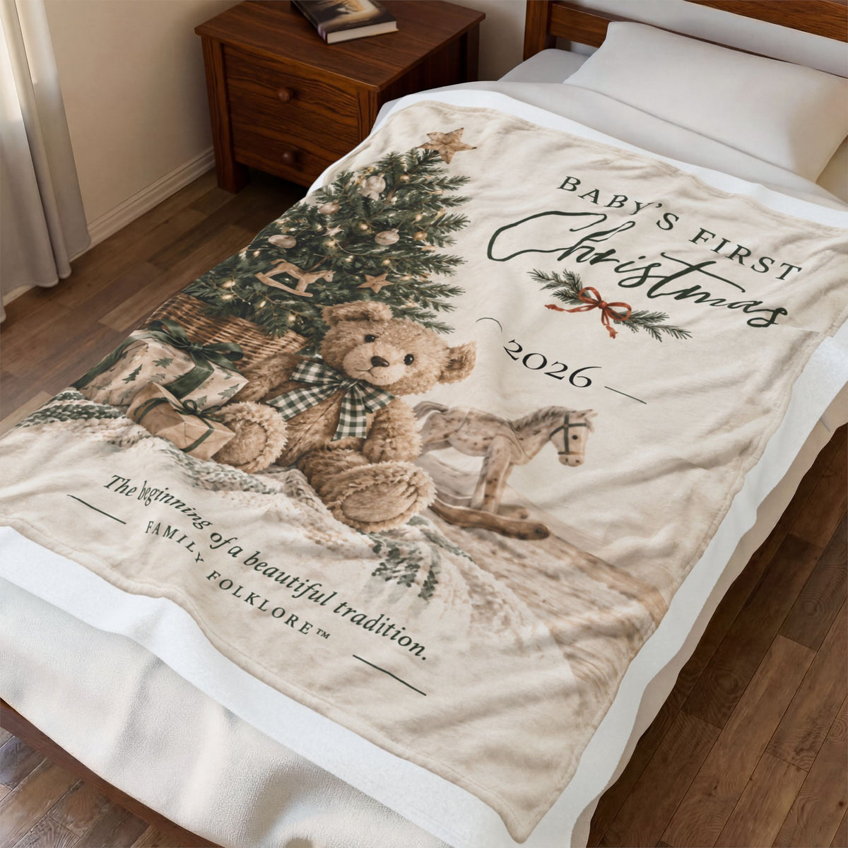 Baby’s First Christmas 2026 — Heirloom Velveteen Blanket