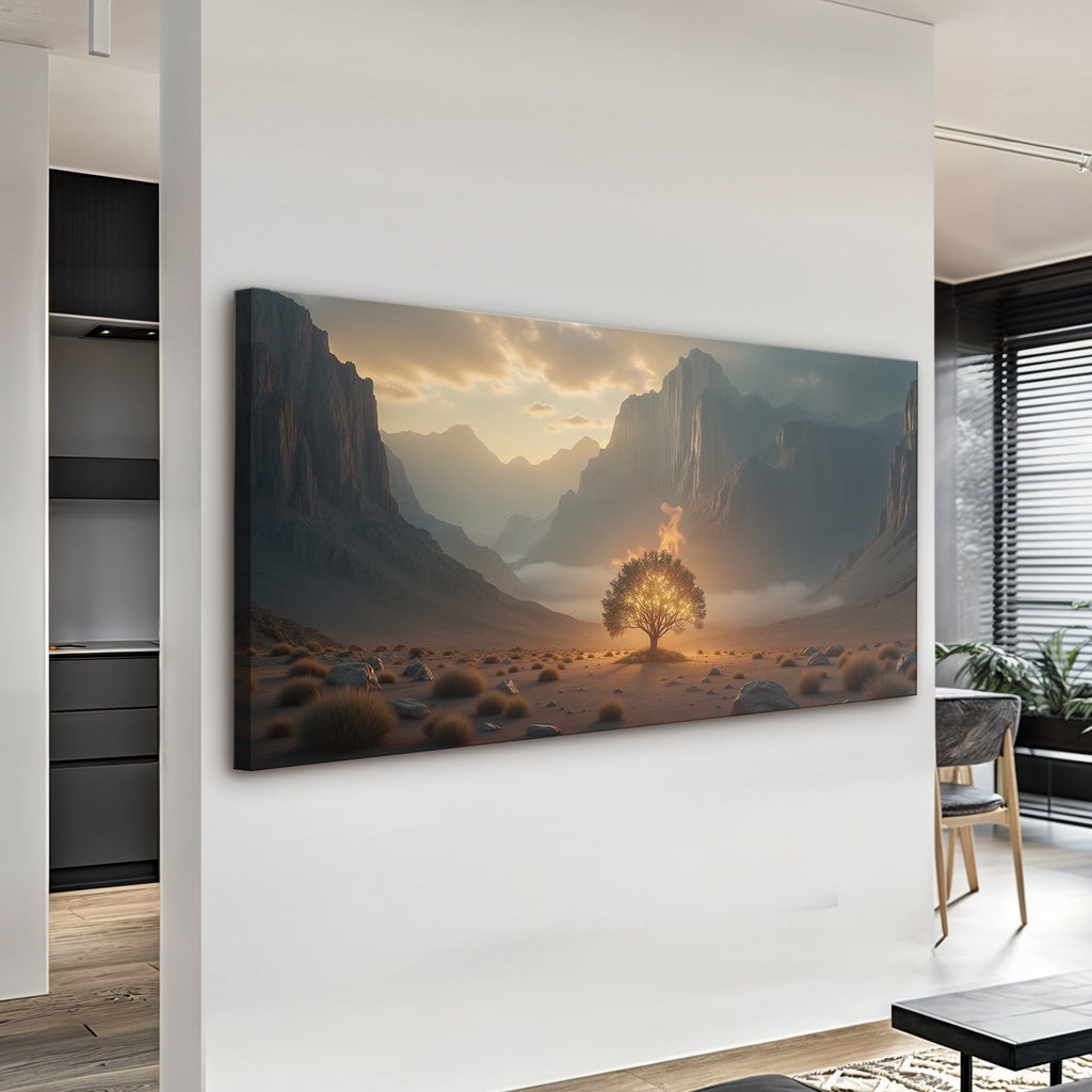 Burning Bush Christian Canvas Wall Art