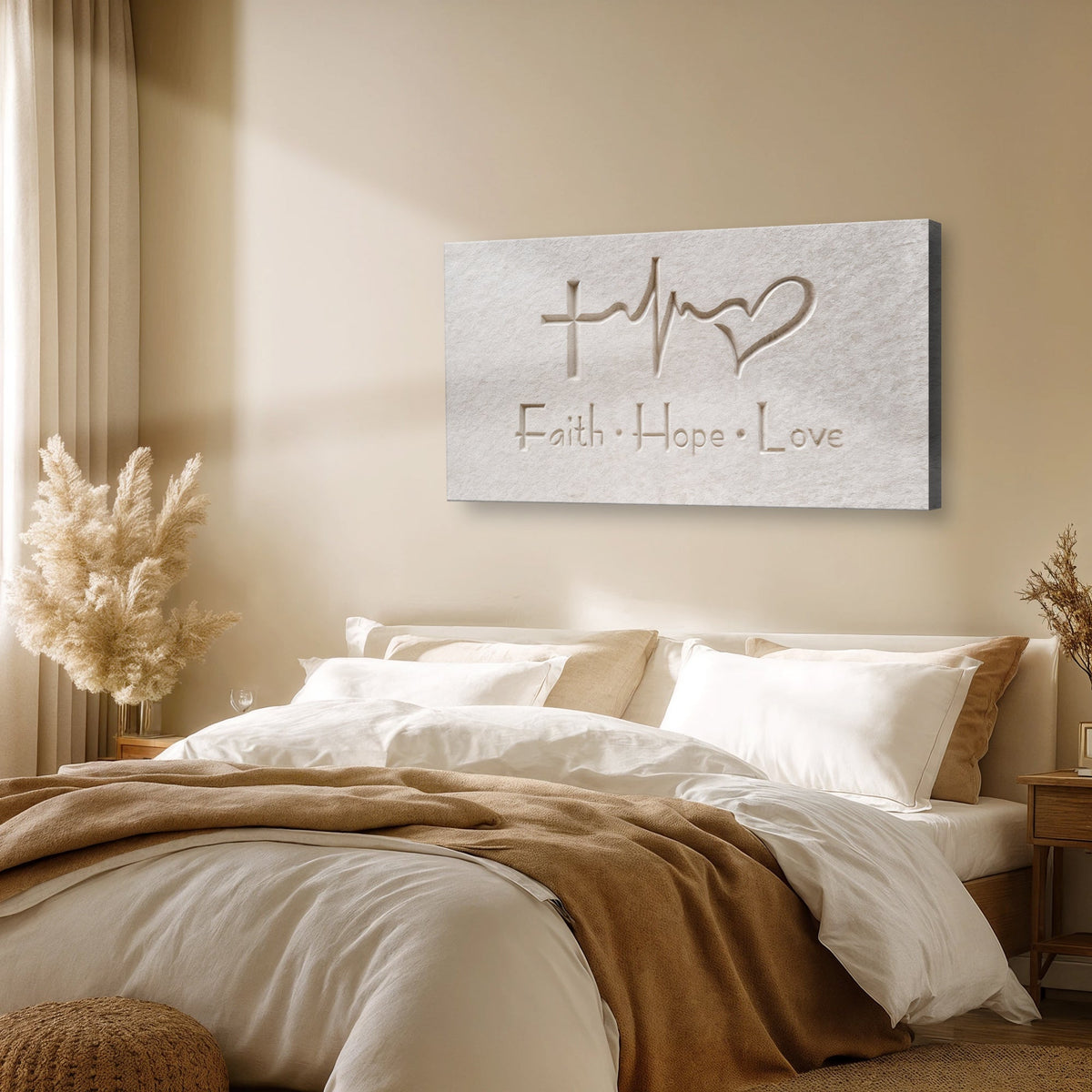 Faith, Hope & Love Christian Canvas Wall Art