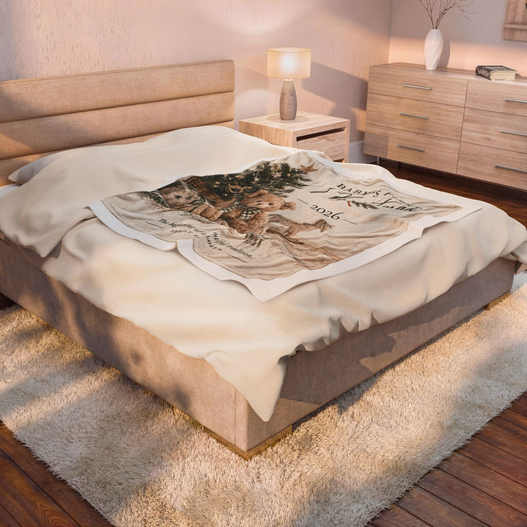 Baby’s First Christmas 2026 — Heirloom Velveteen Blanket