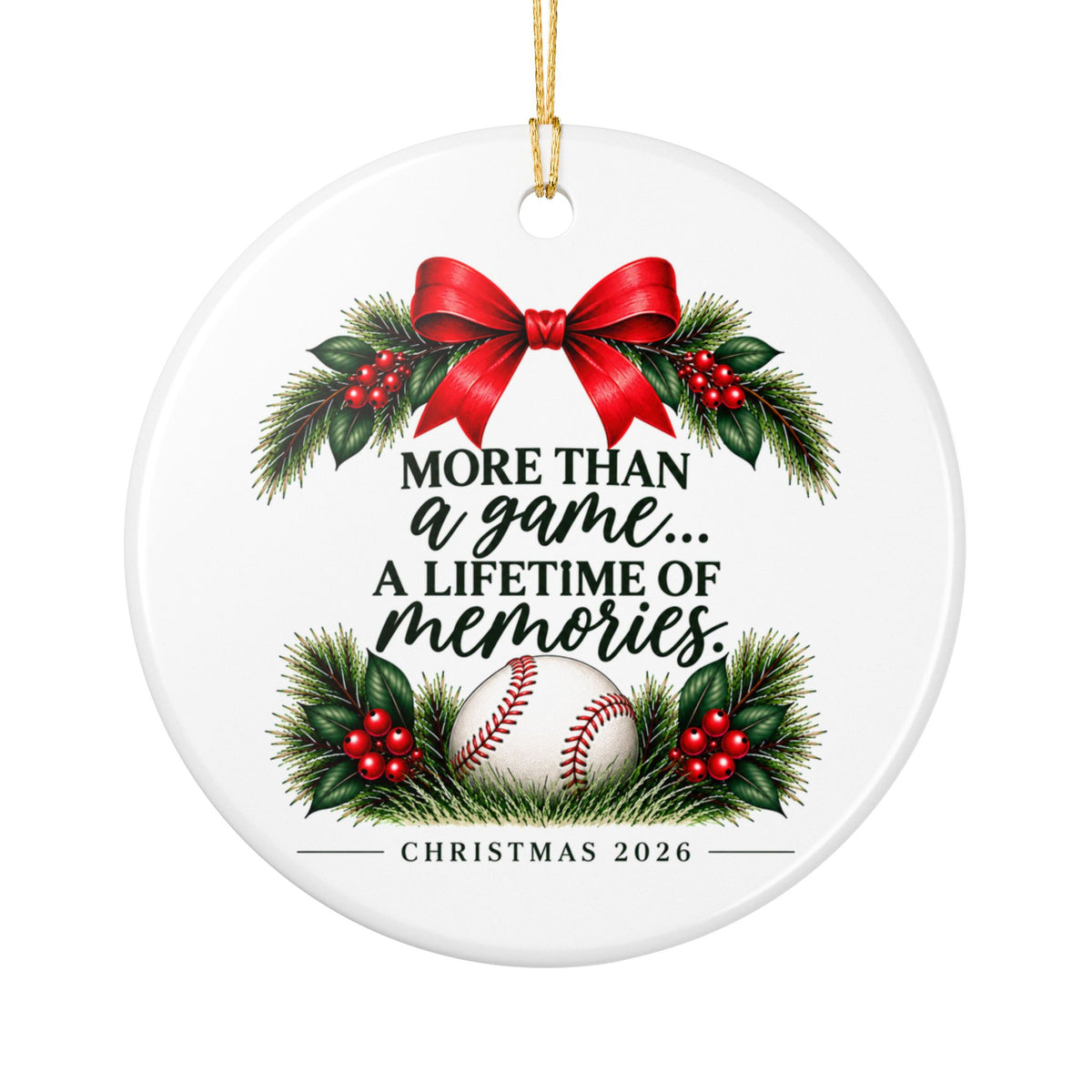 Baseball Christmas Ornament 2026, Some Family Trees Have Home Runs, Baseball Mom Gift, Baseball Family Keepsake, Ceramic Ornament
