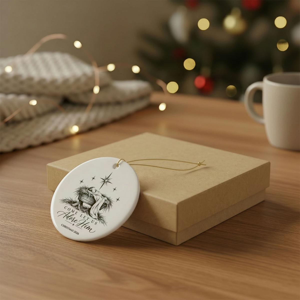Personalized Manger Christmas Ornament — Isaiah 9:6