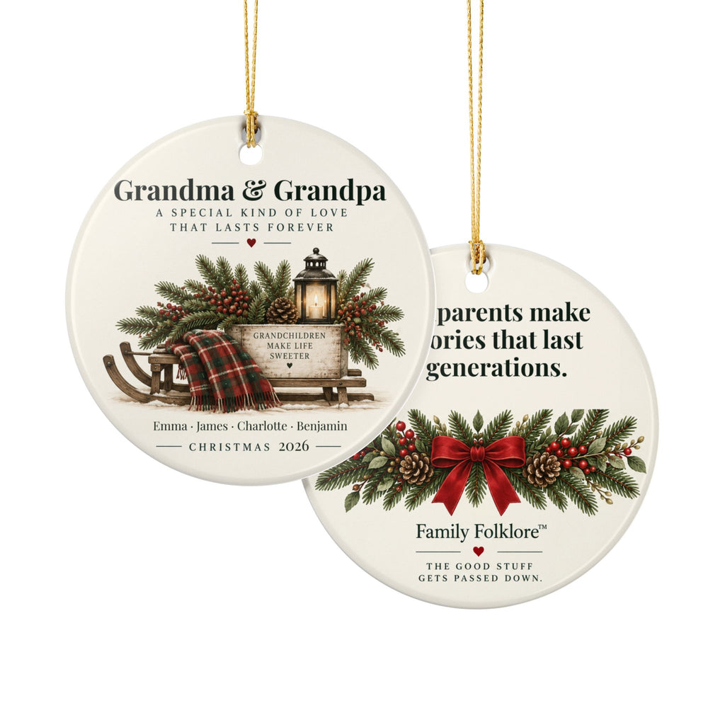 Personalized Grandparents Christmas Ornament — Grandchildren Names