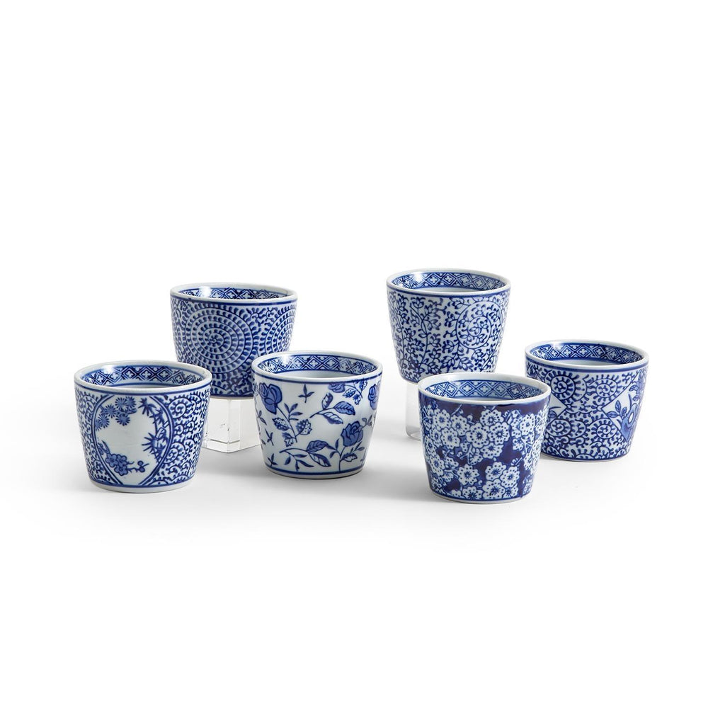 Mini Porcelain Cachepots — Blue & White Chinoiserie