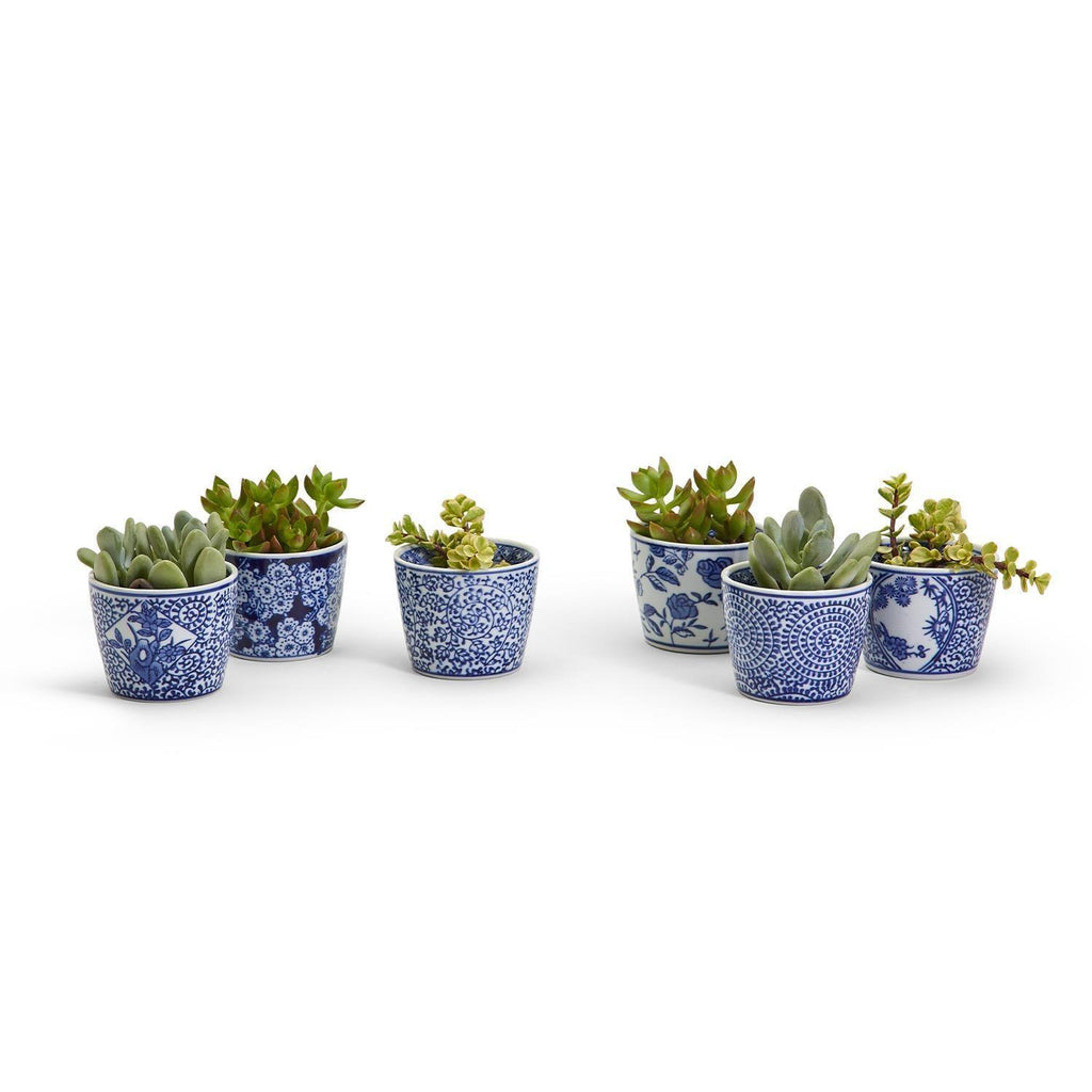 Mini Porcelain Cachepots — Blue & White Chinoiserie