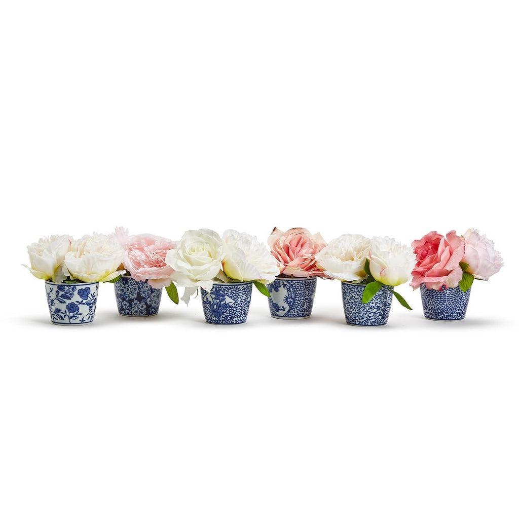 Mini Porcelain Cachepots — Blue & White Chinoiserie