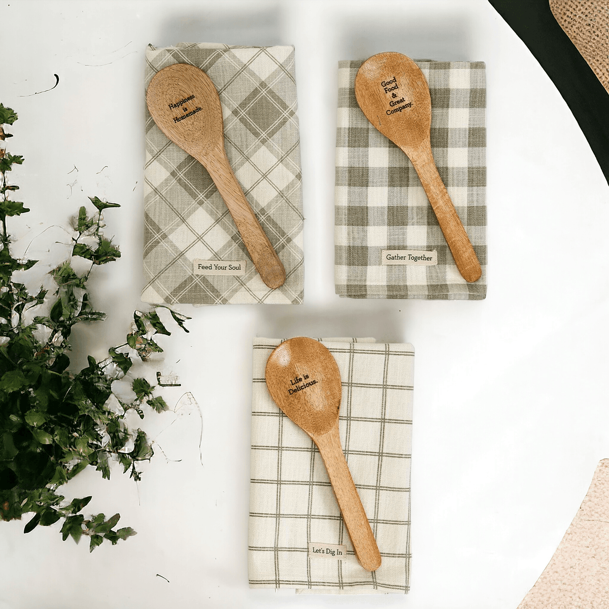 Happiness Is Homemade Towel & Spoon Set