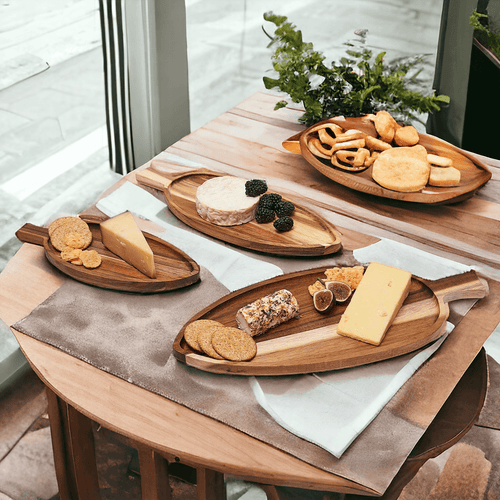 Acacia Leaf Serving Trays — Individual or Set of 3