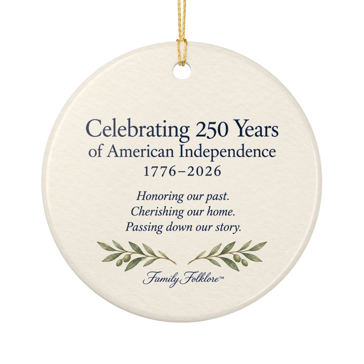 America’s 250th Anniversary Ornament | Heritage Flag Keepsake | 1776–2026