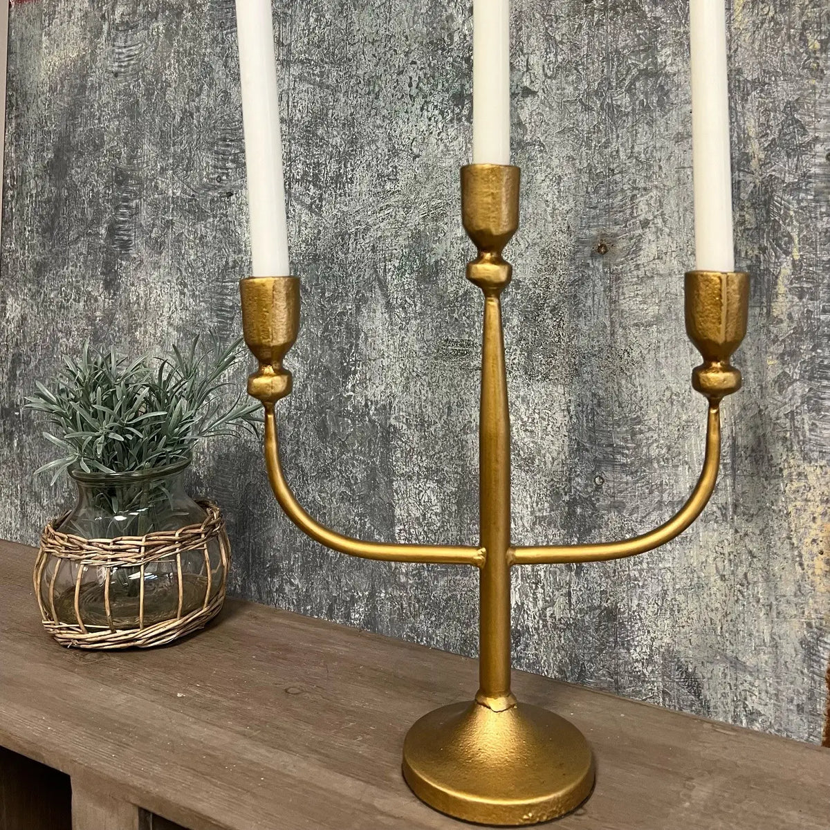Vintage-Style Three-Candle Candelabra