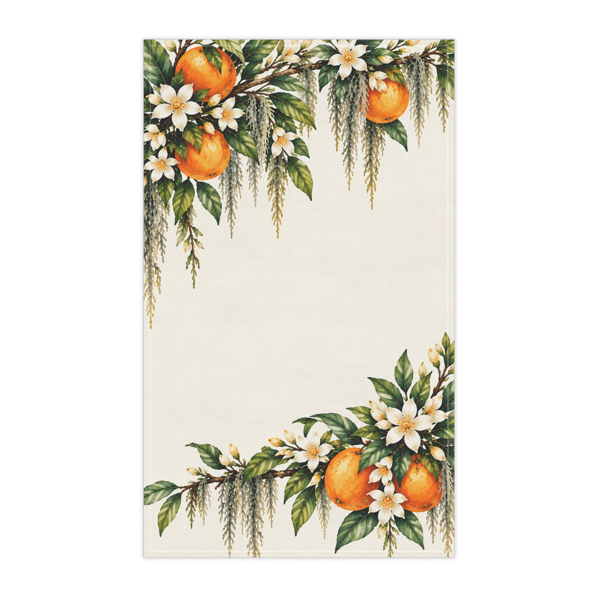 Florida Orange Blossom Tea Towel, Vintage Citrus Botanical Kitchen Towel, Old Florida Decor, Southern Gift