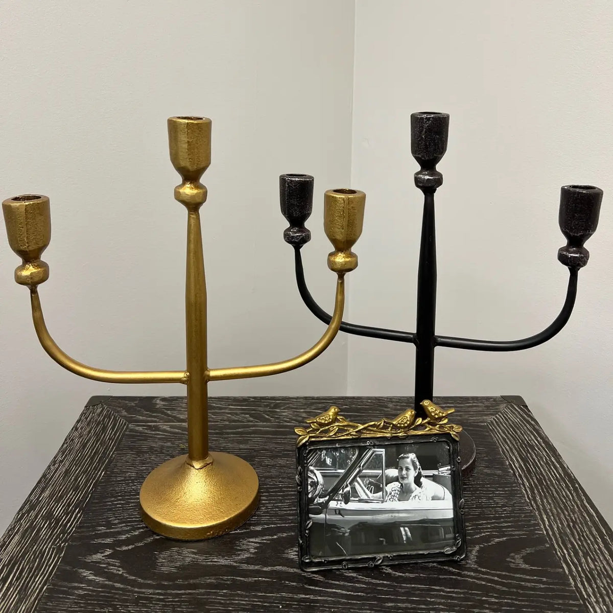 Vintage-Style Three-Candle Candelabra
