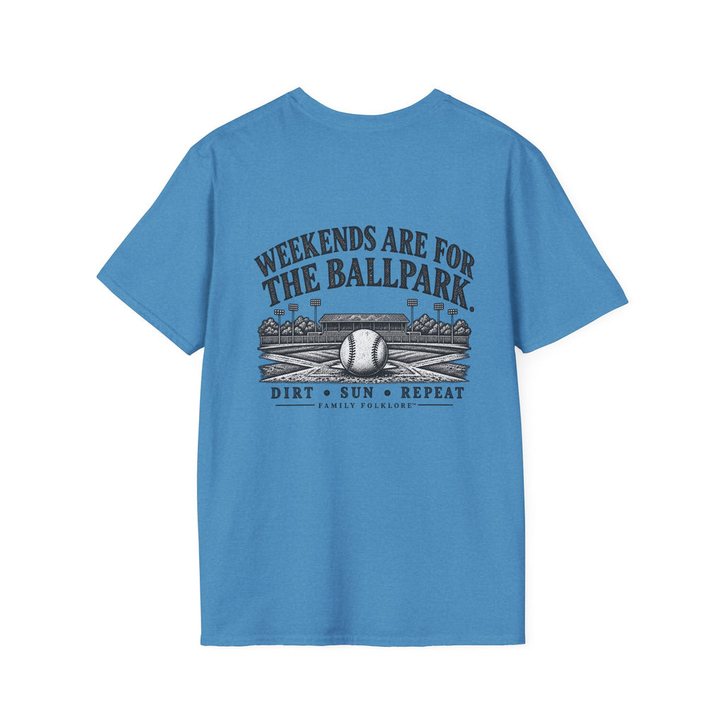 Weekends Are for the Ballpark Baseball T-Shirt | Family Folklore™
