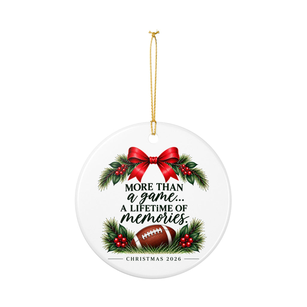 Football Christmas Ornament 2026, Some Family Trees Have Goal Lines, Football Mom Gift, Football Family Keepsake, Ceramic Ornament