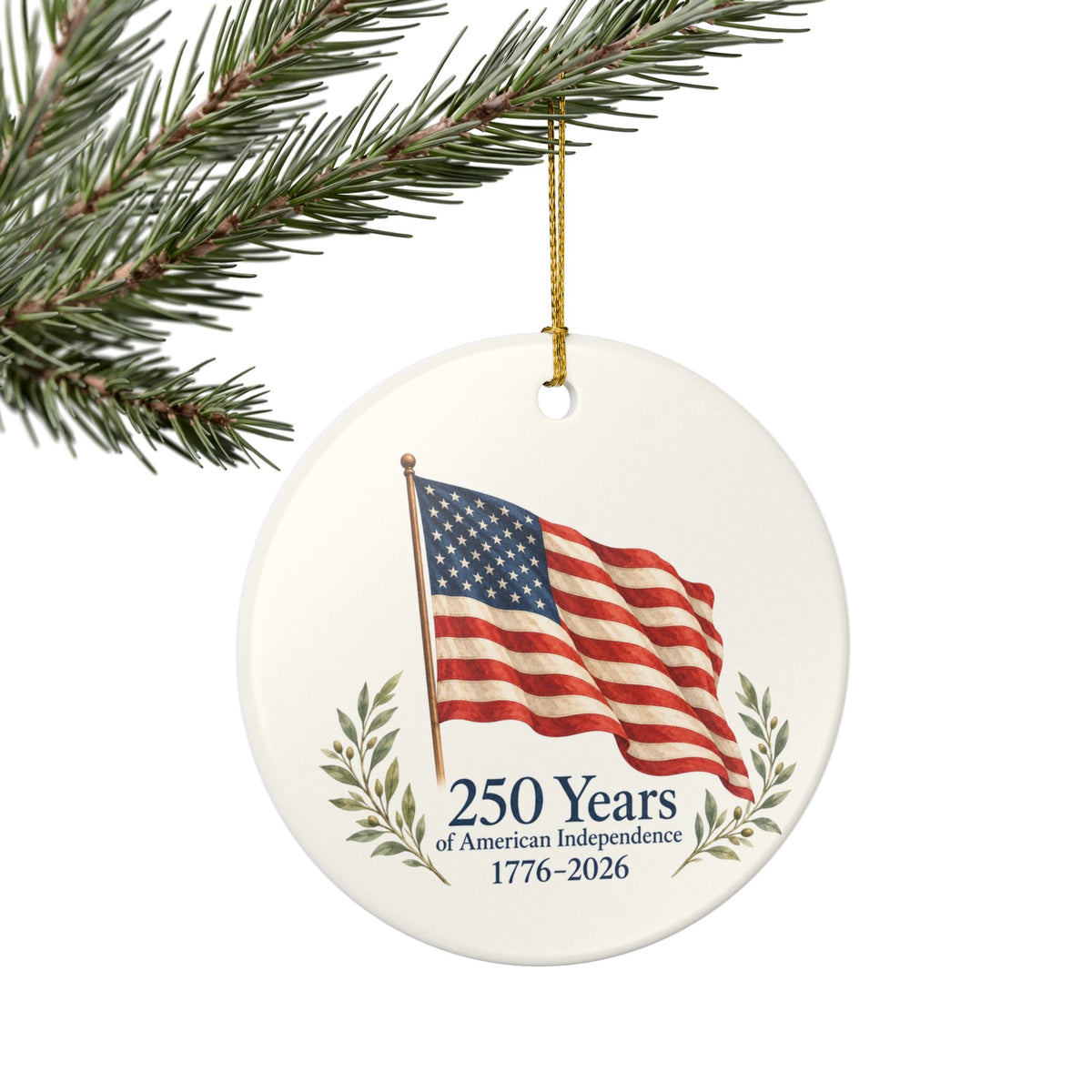 America’s 250th Anniversary Ornament | Heritage Flag Keepsake | 1776–2026
