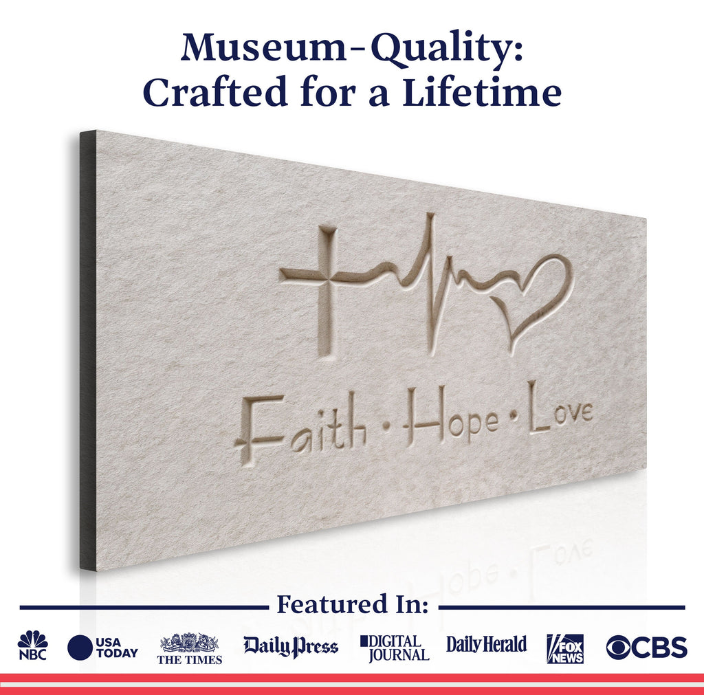 Faith, Hope & Love Christian Canvas Wall Art