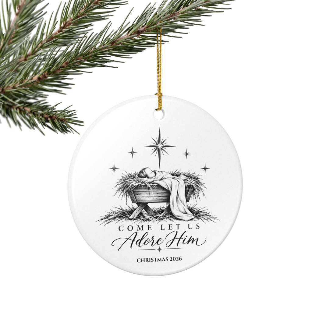 Personalized Manger Christmas Ornament — Isaiah 9:6