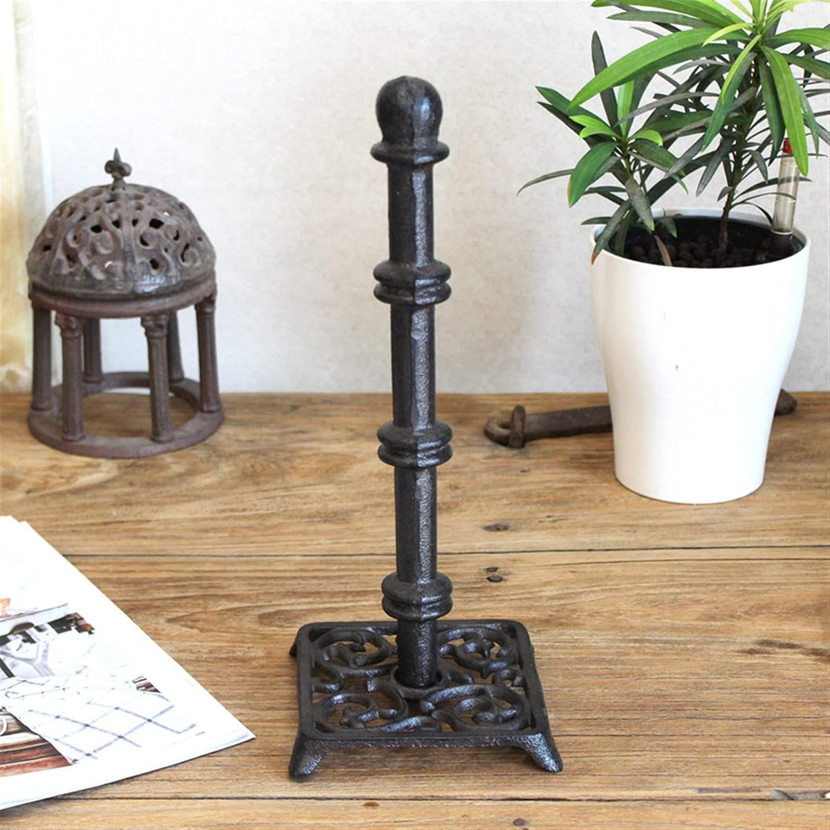 Cast Iron Animal Paper Towel Holder