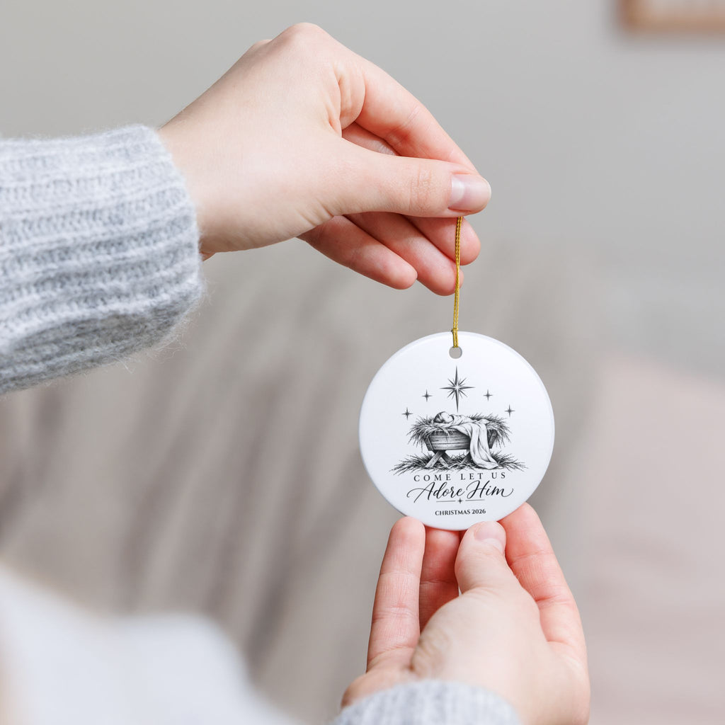 Personalized Manger Christmas Ornament — Isaiah 9:6