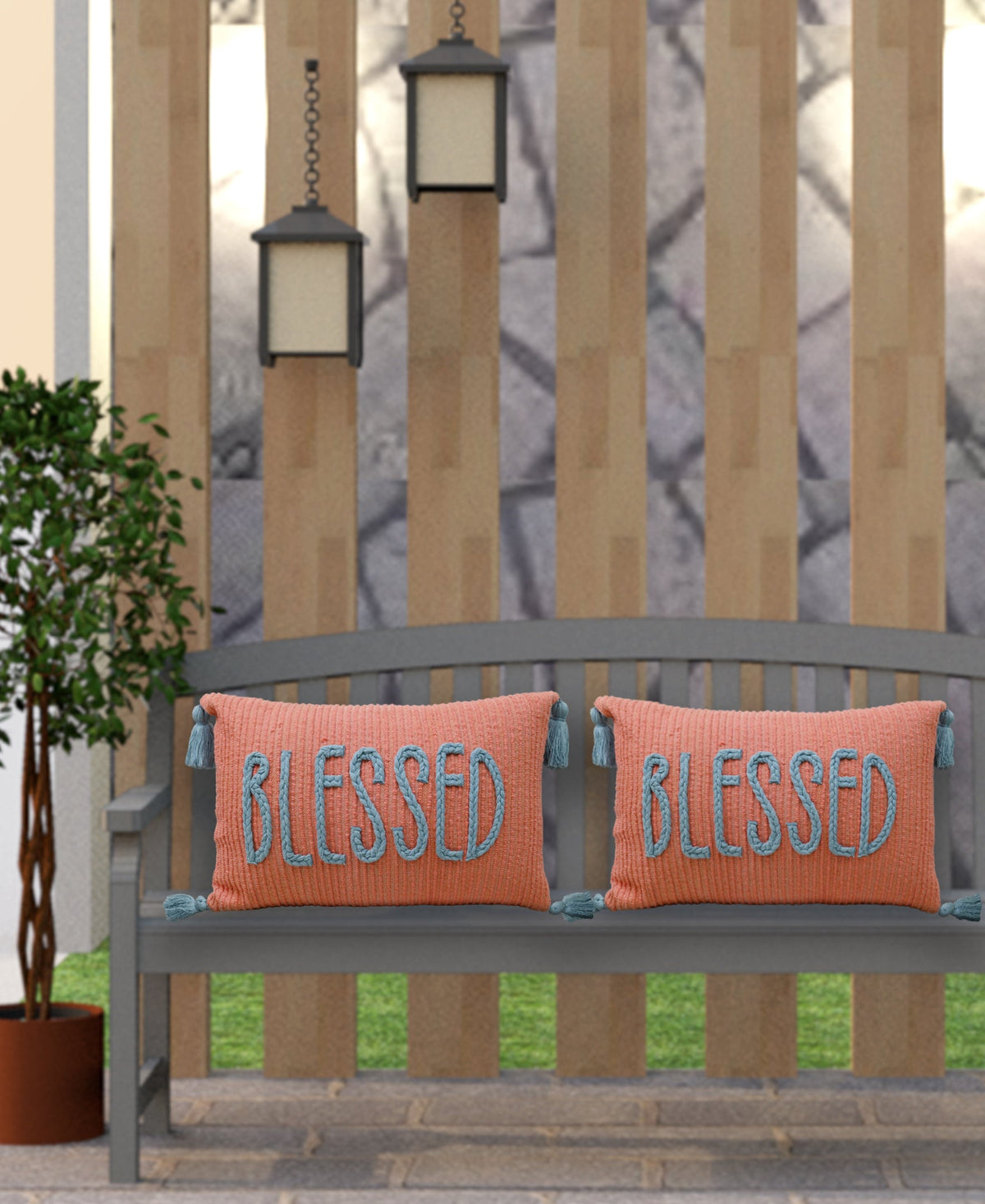 Blessed — Handwoven Braid Throw Pillow | 14 × 24