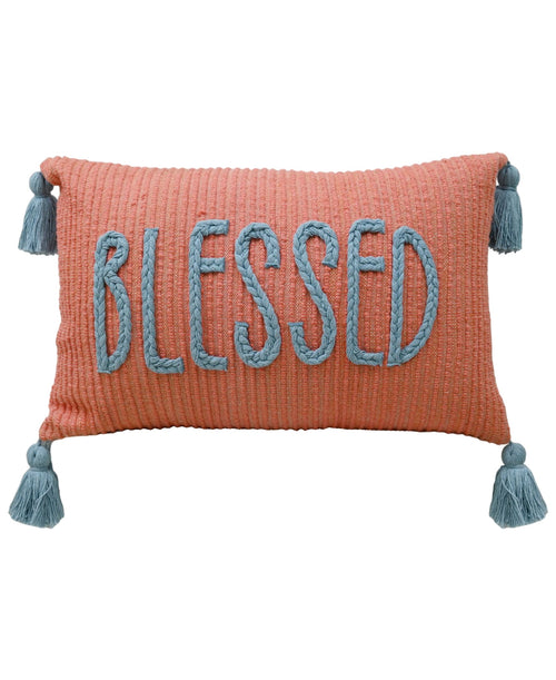 Blessed — Handwoven Braid Throw Pillow | 14 × 24