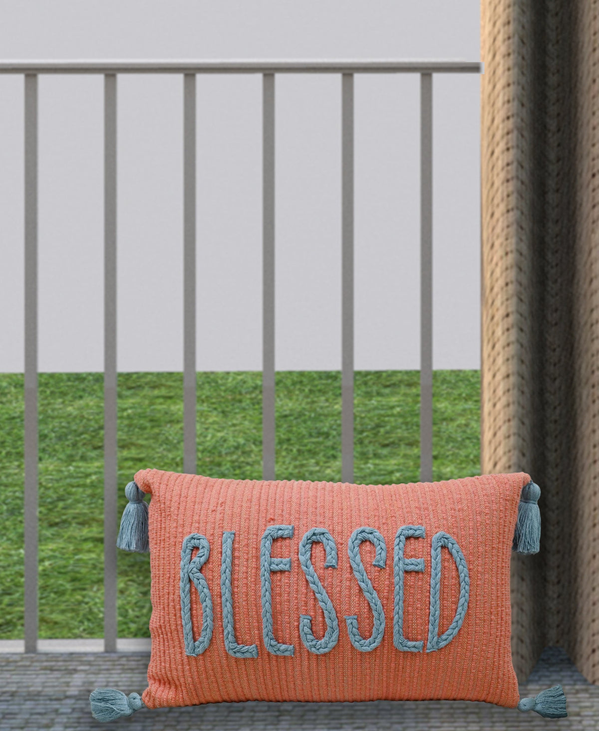Blessed — Handwoven Braid Throw Pillow | 14 × 24