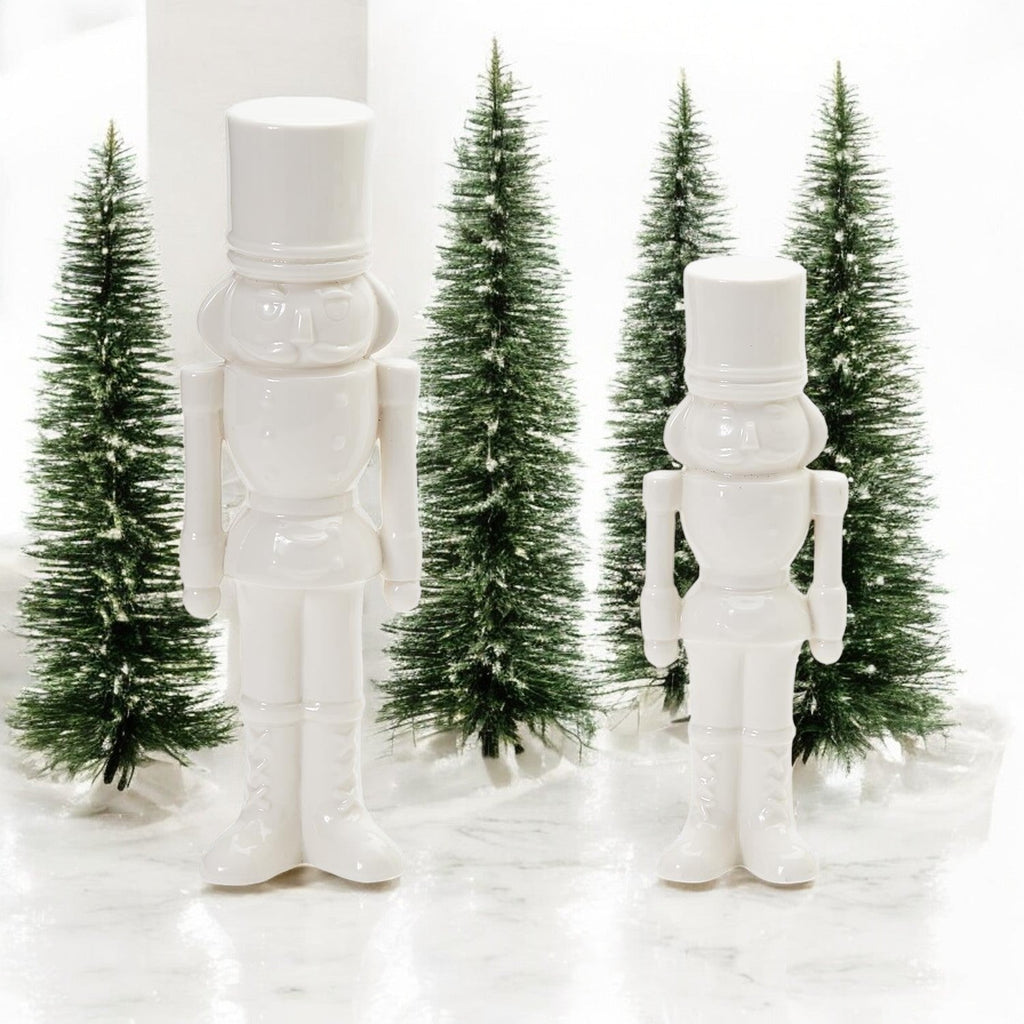 White Porcelain Nutcracker — Individual or Pair
