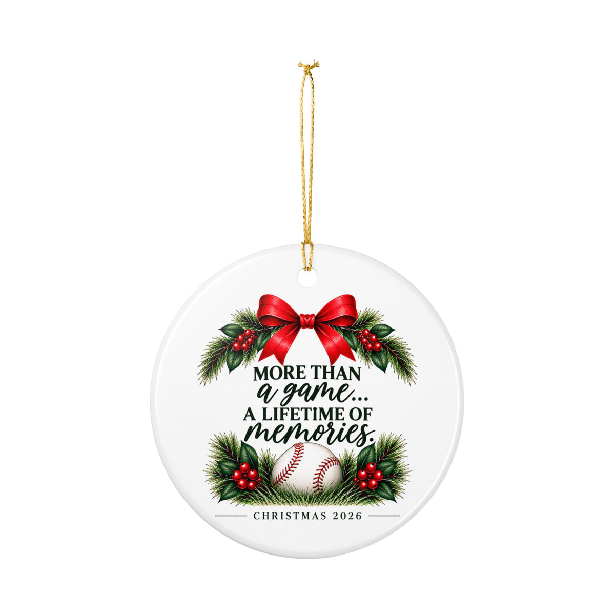 Baseball Christmas Ornament 2026, Some Family Trees Have Home Runs, Baseball Mom Gift, Baseball Family Keepsake, Ceramic Ornament