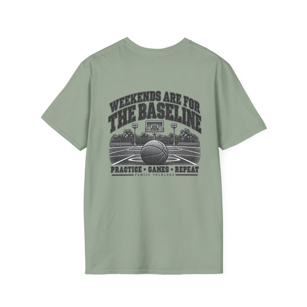 Weekends Are for the Baseline Basketball T-Shirt | Family Folklore™