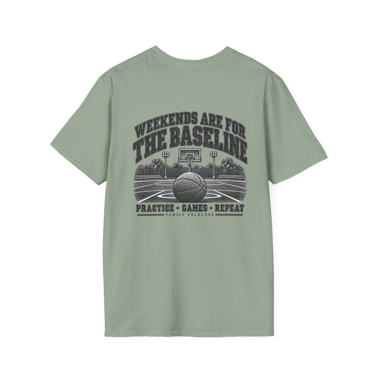 Weekends Are for the Baseline Basketball T-Shirt | Family Folklore™