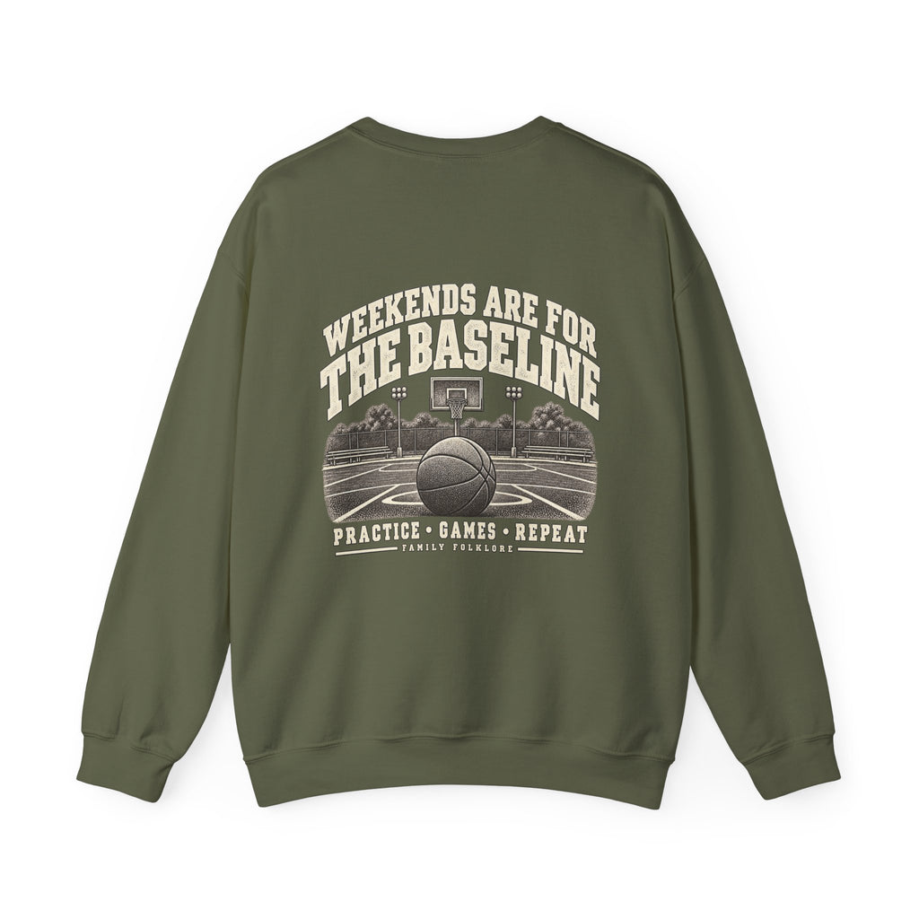 Weekends Are for the Baseline Basketball Sweatshirt | Family Folklore™