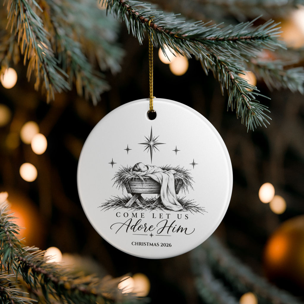 Personalized Manger Christmas Ornament — Isaiah 9:6
