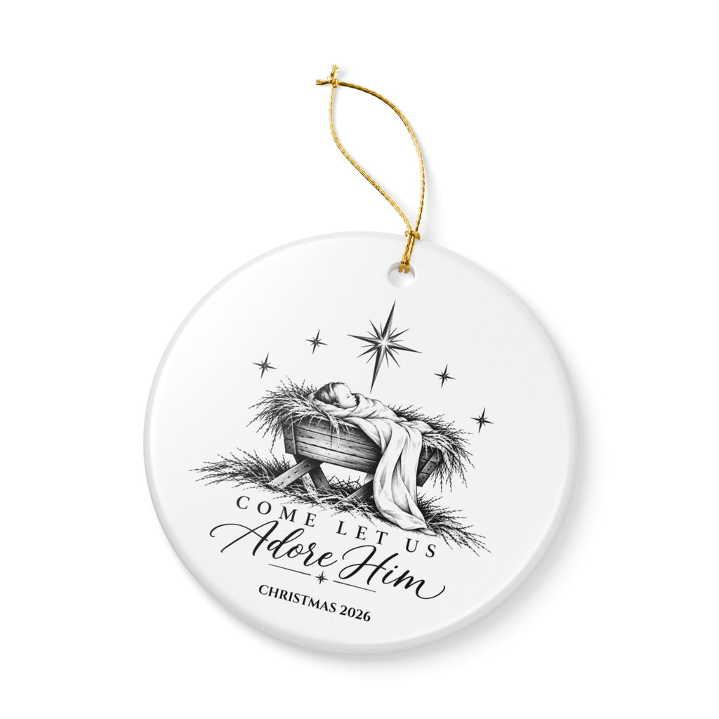 Personalized Manger Christmas Ornament — Isaiah 9:6