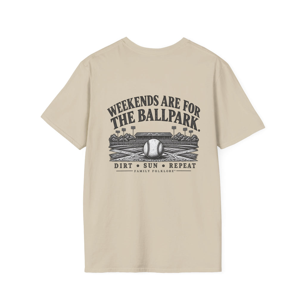 Weekends Are for the Ballpark Baseball T-Shirt | Family Folklore™