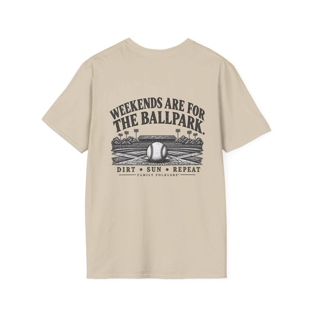Weekends Are for the Ballpark Baseball T-Shirt | Family Folklore™