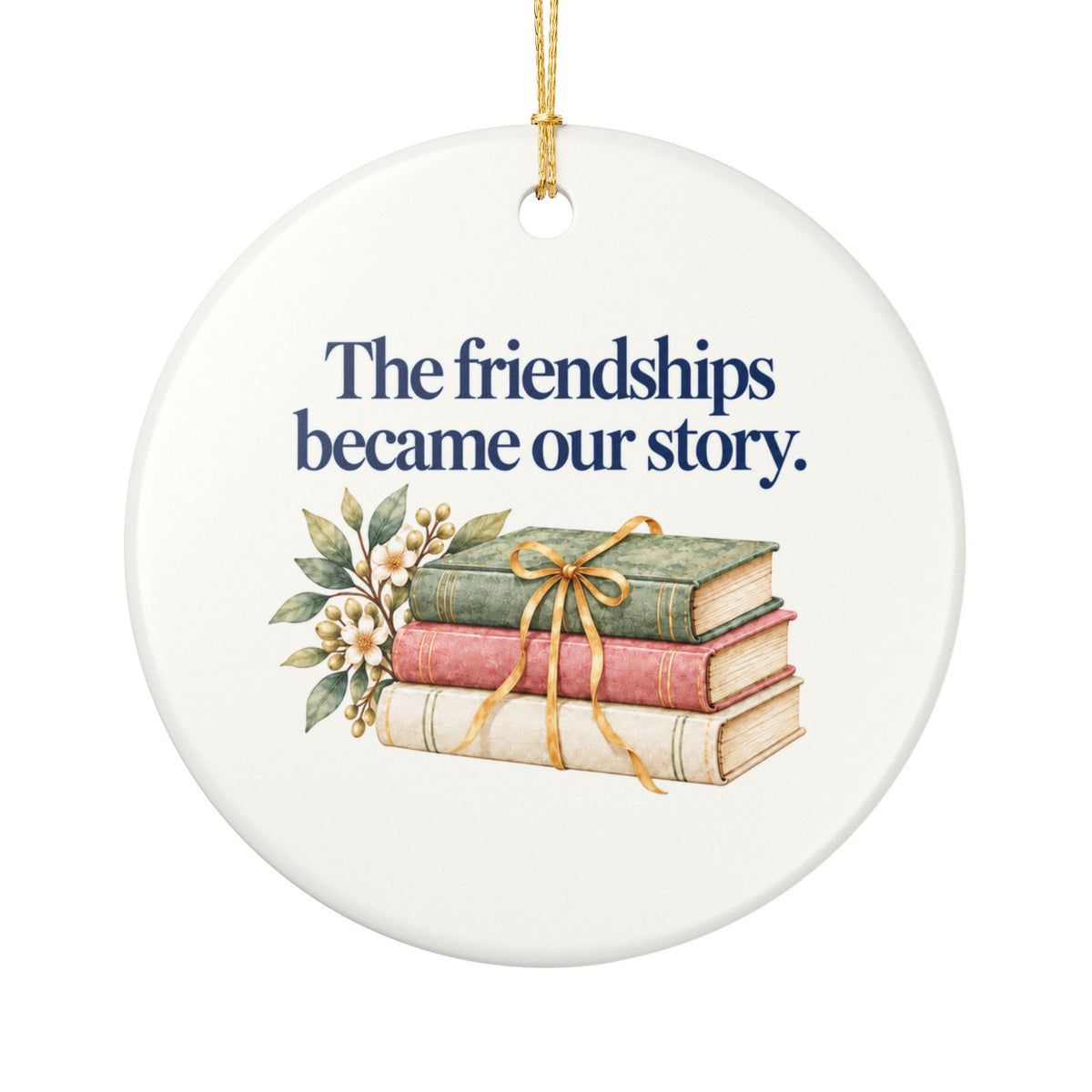 Book Club Christmas Ornament, Personalized or Classic, Book Lover Gift, Friendship Keepsake | Family Folklore™