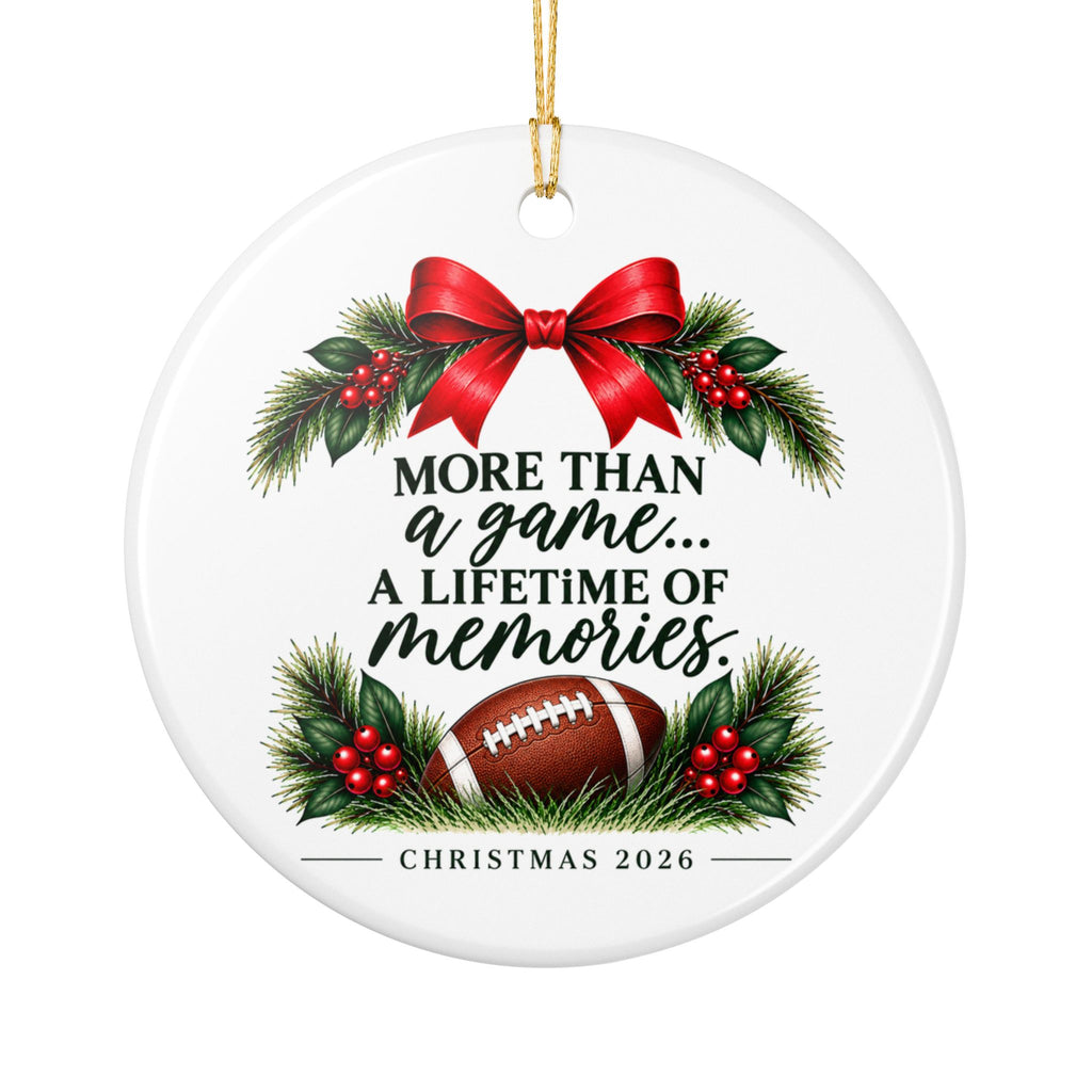 Football Christmas Ornament 2026, Some Family Trees Have Goal Lines, Football Mom Gift, Football Family Keepsake, Ceramic Ornament