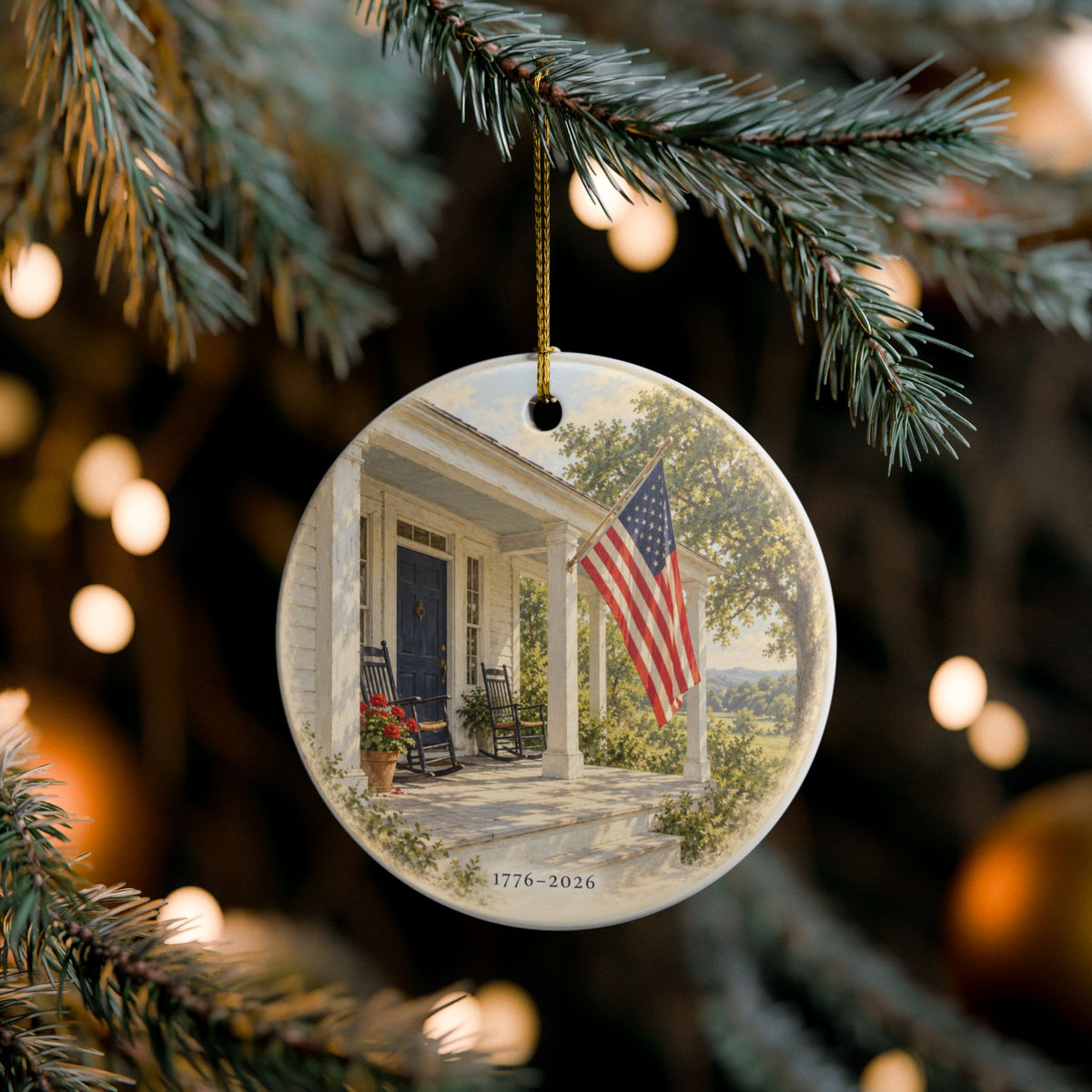 America’s 250th Anniversary Ornament | Heritage Flag | 1776–2026